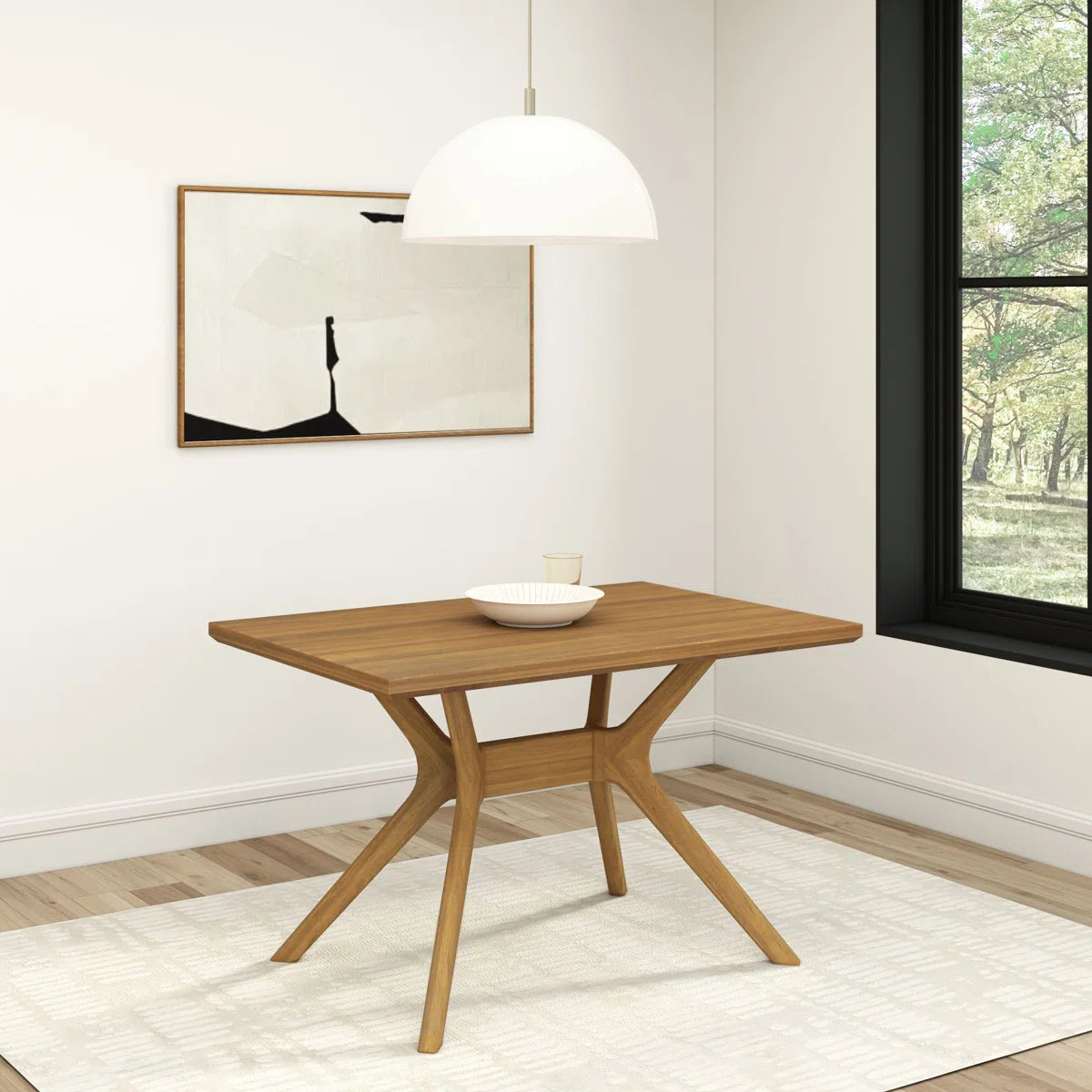 Muhsina Cross Leg Rectangular Dining Table