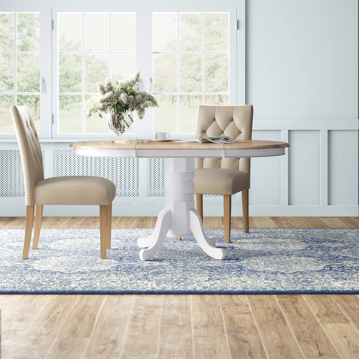 Kaneshiro Extendable Oak Solid Wood Dining Table