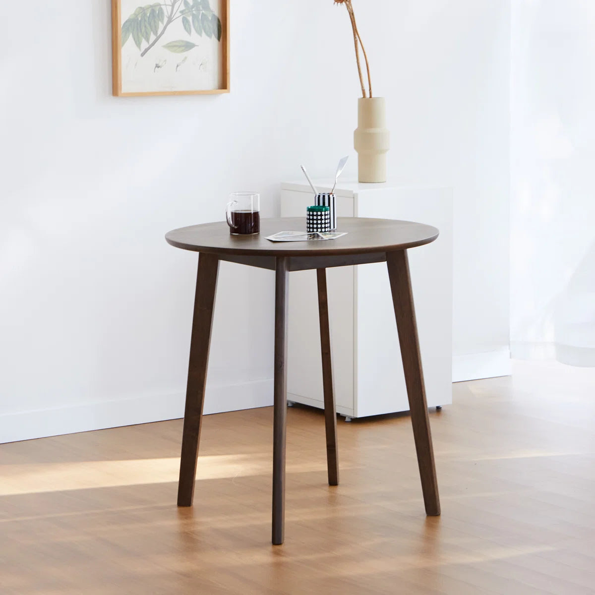Small Round Solid Wood Dining Table