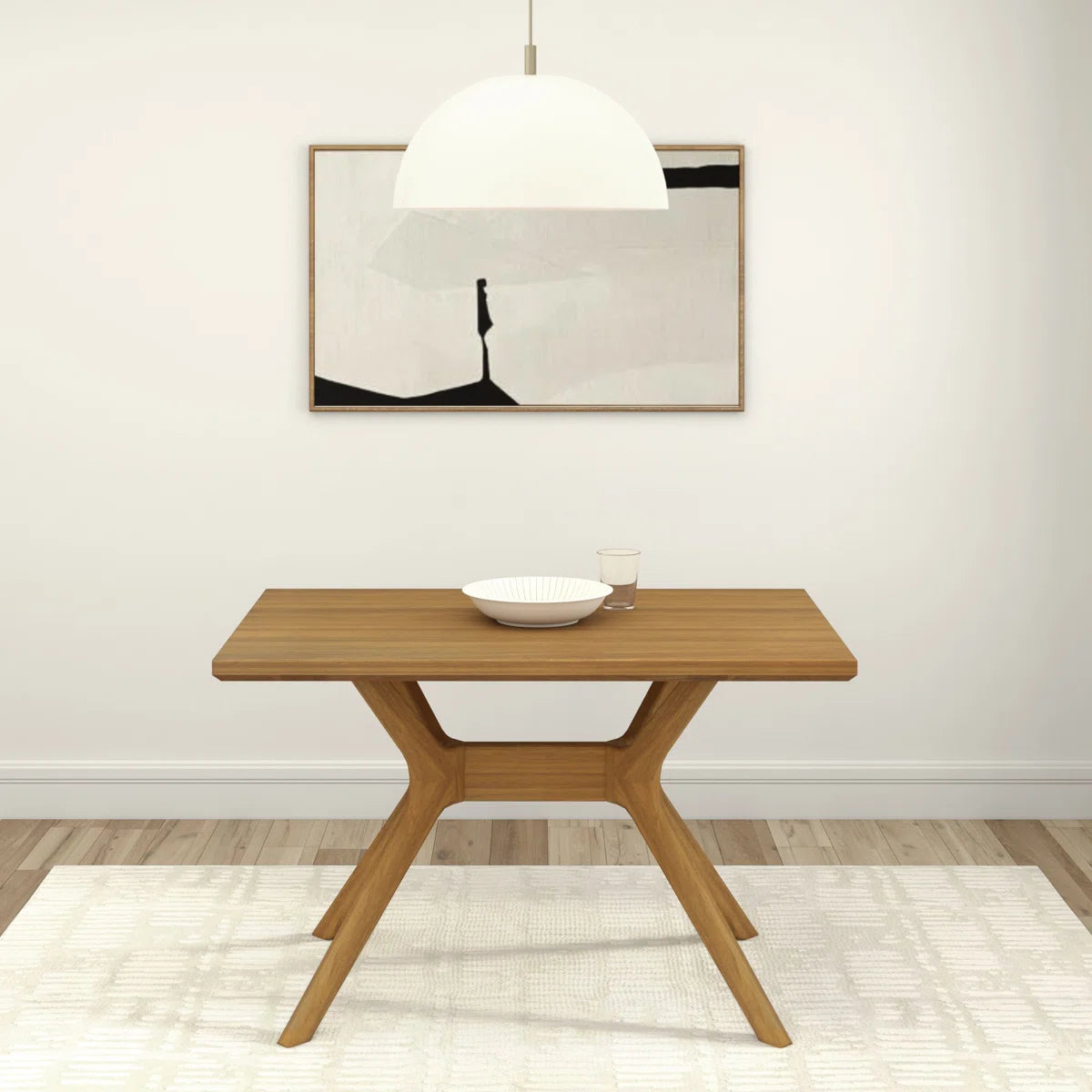 Muhsina Cross Leg Rectangular Dining Table
