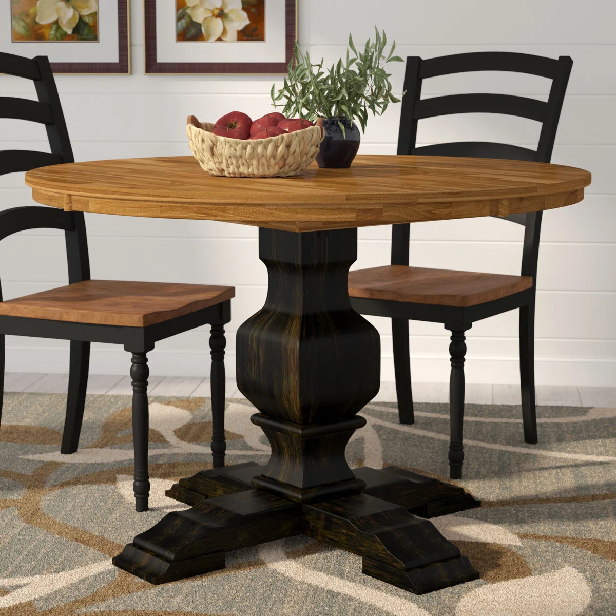 Fortville Round Solid Wood Dining Table