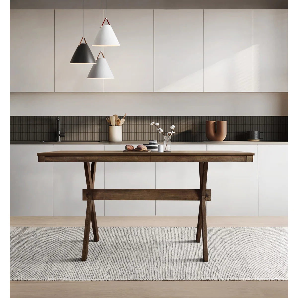 Shawn Solid Wood Base Dining Table