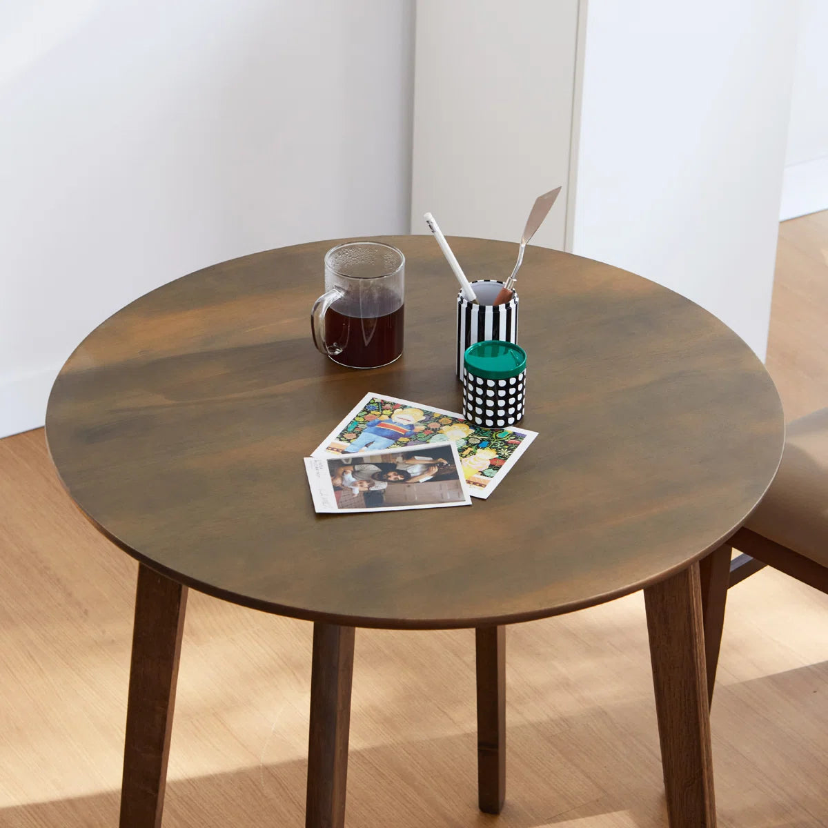 Small Round Solid Wood Dining Table