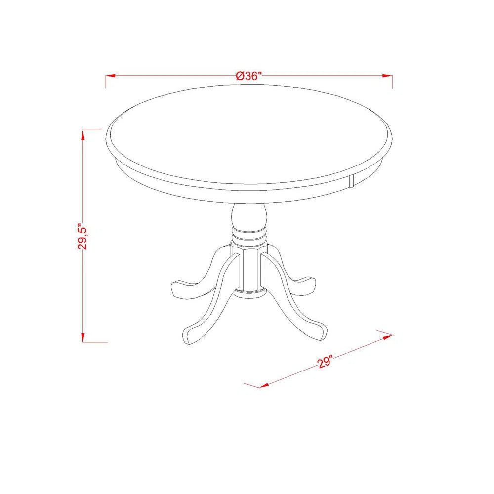 Shady Round Solid Wood Dining Table