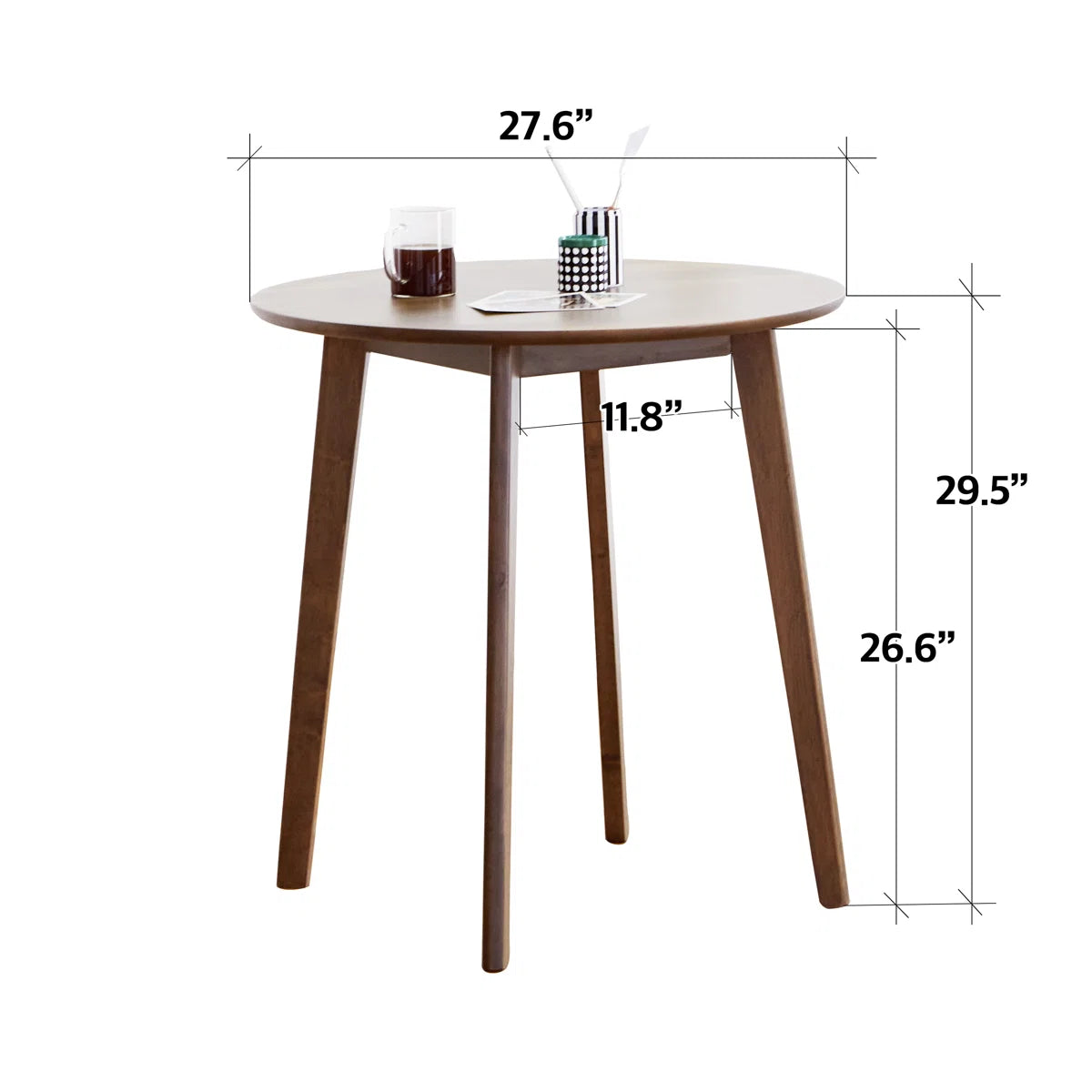 Small Round Solid Wood Dining Table