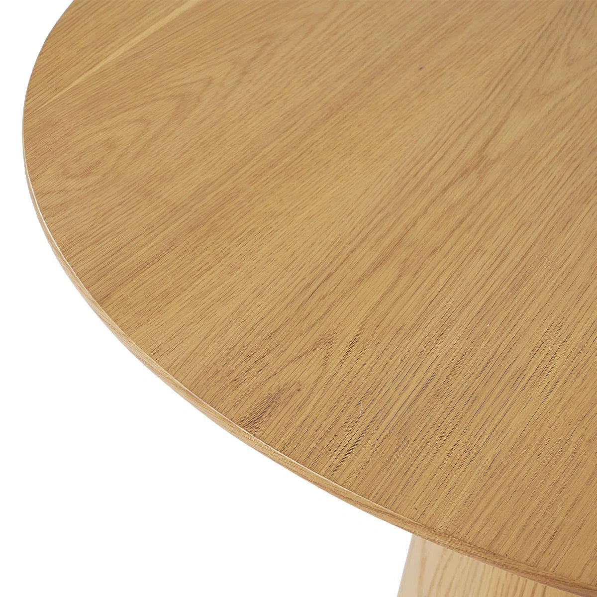 Lanieya 42" Solid Oak Round Pedestal Dining Table