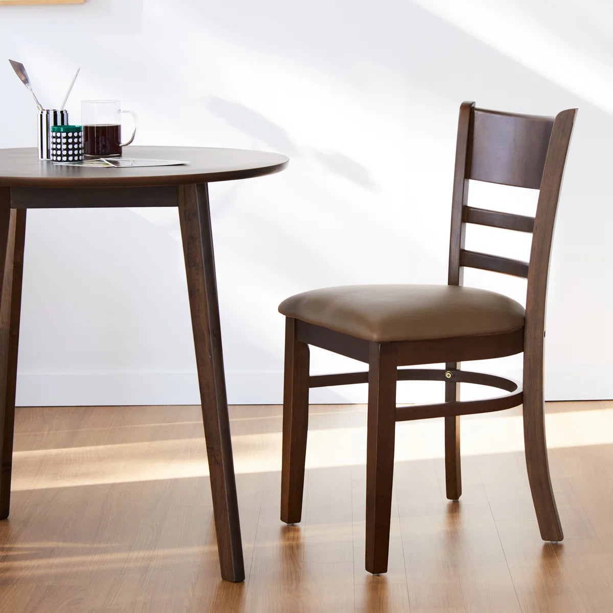 Small Round Solid Wood Dining Table